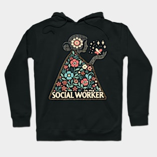 In My Social Worker Era Cute Floral School Social Worker Hoodie